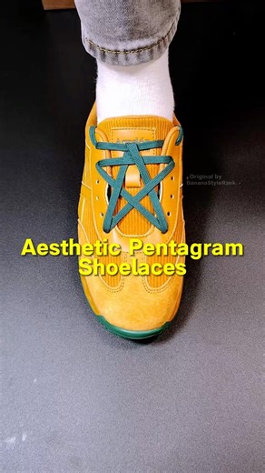 Aesthetic pentagram shoelaces | stylish & easy #sneakers #shorts #shoelace #diy