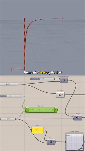 Creating the perfect arch! 🏛️ See how we flatten the curve's top by managing data lists, then Mirror and Connect for a seamless loop. No naked edges allowed here! 🚫🧼 #Grasshopper3D #Architecture #Design | How To Rhino - Tutorials for Architects