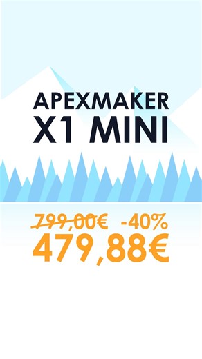 14 reactions | ❄️ Soldes d’hiver : grosse opportunité sur la résine. La ApexMaker X1 Mini 14K passe à -43 %, avec 3 mois de licence ChituBox offerts. Une machine compacte, très haute résolution, pensée pour les impressions fines et précises, que ce soit pour la figurine, le bijou ou les pièces techniques. Offre valable pendant les soldes, dans la limite des stocks disponibles. #SoldesDHiver #Impression3D #ImpressionResine #Resine3D #ApexMaker | Atome3D.com | Facebook