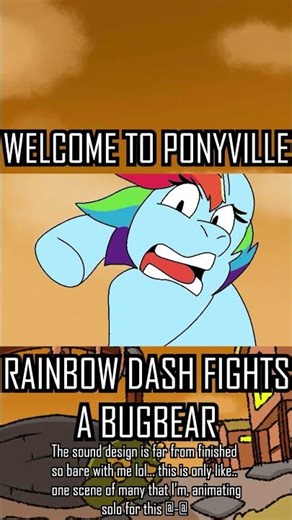 Rainbow Dash Fights a Bugbear [preview] #mlpg4 #mlp