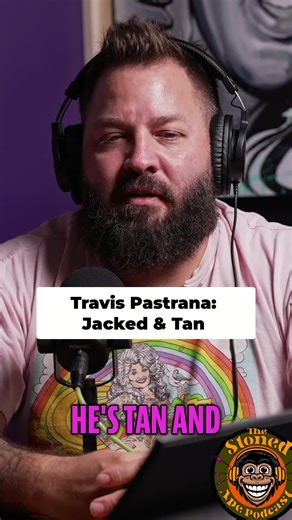 Jacked and tan Travis Pastrana. A group of ten guys waiting. That image will live rent free forever. #TravisPastrana #Jacked #Tan #LeafLikeSkin