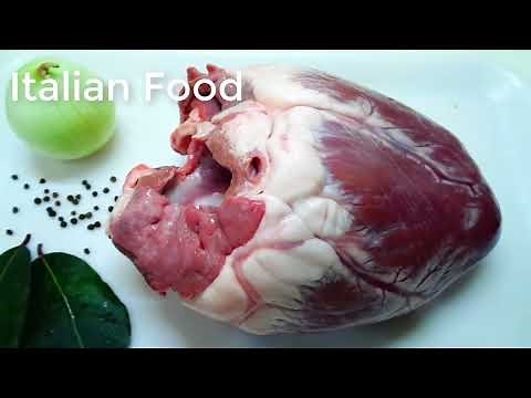 How to cook Beef Heart on stove. Beef heart recipes easy, appetizer of sliced beef heart