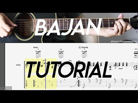 Cómo tocar Bajan en guitarra | Spinetta | Tutorial | Tab Partitura