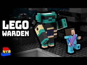 I built the Warden at minifig scale — no custom parts, no stickers // easy LEGO Minecraft tutorial