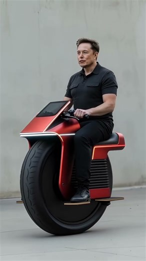 Elon Musk Riding a Futuristic ONE-WHEEL Motorcycle 🤯 | Next-Gen Mobility 2025