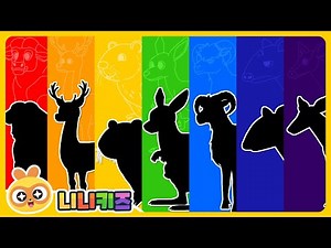 What's the color of a herbivore? | Rainbow Animal | Coloring herbivores | Kangaroo? Deer? | NINIkids