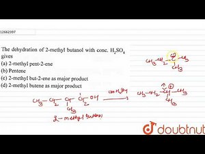 The dehydration of `2-`Methyl butanol with conc. `H_(2)SO_(4)` gives