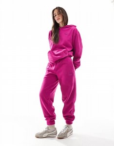 Puma elevated fleece tracksuit in magenta gleam | ASOS
