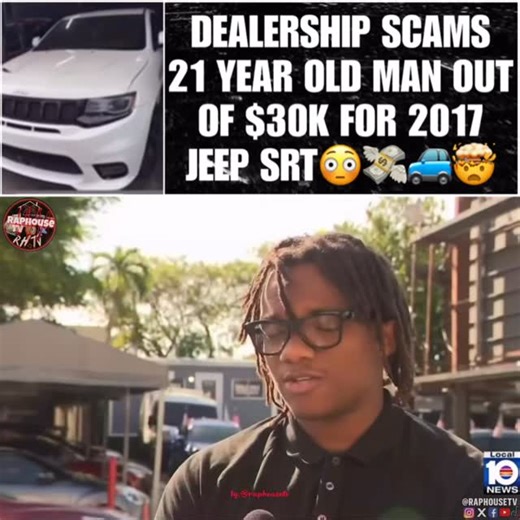 RaphouseTV 📺⚡️🗣️🅿️‼️ on Instagram: "A South Florida man says a used car dealership scammed him out of $30,000 after he purchased a Jeep Grand Cherokee SRT and was later asked to return it for what the dealer claimed was a routine inspection. After handing the vehicle back, the dealership allegedly never returned it, and the buyer later discovered—using a hidden GPS tracker—that the SUV was being driven by other people and was never taken for an inspection. Police reports indicate the dealersh