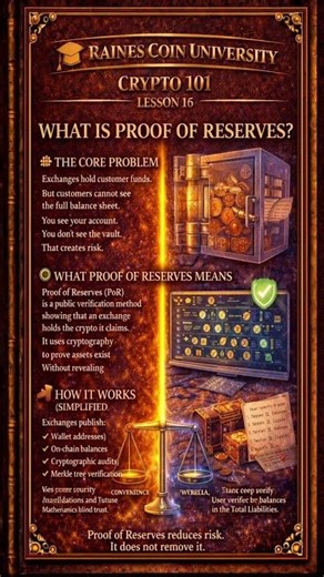 📘 Crypto 101 – Lesson 16 WHAT IS PROOF OF RESERVES? #rainescoinuniversity
