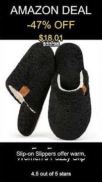 Experience Ultimate Comfort with EverFoams Womens Fuzzy Slip-On Memory Foam Slippers