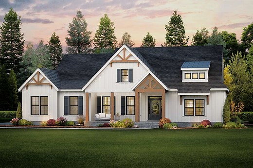 Modern Farmhouse Plan - 2,084 Square Feet, 3-4 Bedrooms, 2.5 Bathrooms | Floor Plan #009-00295 | America's Best House Plans