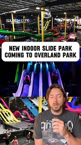 5.1K views · 9.1K reactions | A new indoor amusement park is coming to Overland Park — and it’s not your average trampoline spot. Slick City is the first-ever indoor slide and air court park, packed with launch slides, dunk zones, and names like The Big Wave and Royal Flush. No opening date yet, but it’s officially in the works. Tag your adrenaline crew ⬇️ and follow for more KC news and updates. #OverlandPark #KCScene #SlickCity | The KC Scene | Facebook