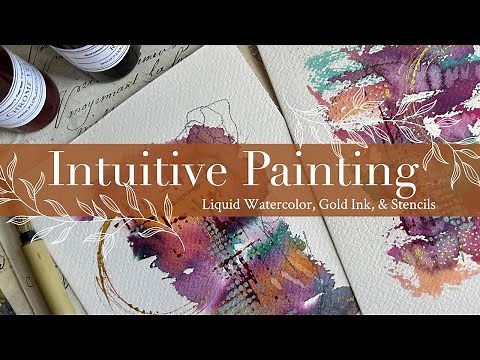 Intuitive Painting with Liquid Watercolors and Gold Mica Ink