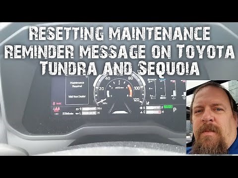 Resetting your maintenance required message card on your Toyota Tundra and Sequoia