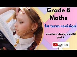 grade 8 maths English medium | grade 8 first term test | education wamh