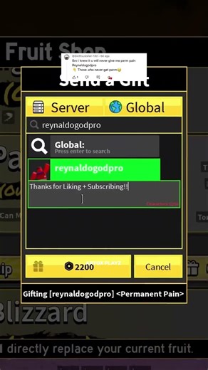 Permanent fruits giveaway🎁 #bloxfruits