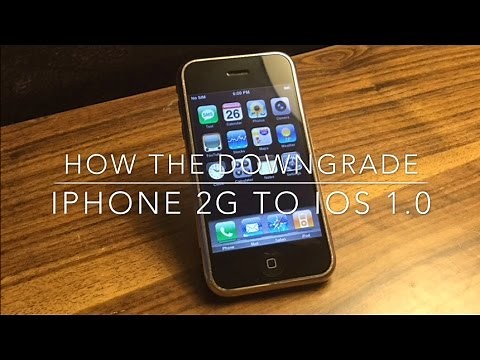 How to Downgrade the iPhone 2G to iOS 1.0