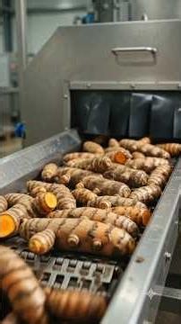 How Turmeric Powder Is Made | Inside the Modern Spice Factory 😱 #factory process
