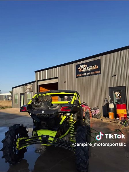 X3 in for a full service and steering rack brace ! #empiremotorsportsllc #fyp #canam #foryoupage