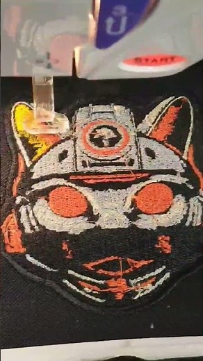 I'm teaching myself how to digitize art and make custom embroidery. #inkstitch #spacecat