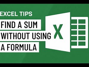 Excel Auto Calculate Trick: Find Sum, Average and Count Without Formulas