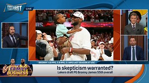 419K views · 4.2K reactions | The coverage of the Lakers drafting Bronny has been absolutely maddening, and so disingenuous by so many people. ... This should've been celebrated. This is one of the coolest stories ever." — Nick Wright | First Things First on FS1 | Facebook