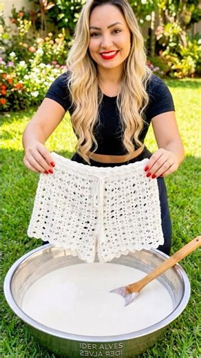 Turn a pair of lace shorts into a beautiful DIY garden decoration 🌹🌿