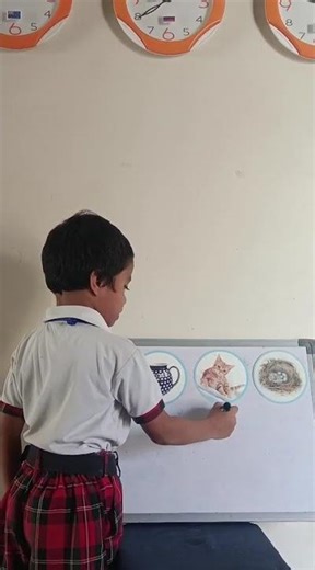 Kanishk | Kids Letter Writing & Picture Identification Activity – Rise Play School, Kakinada