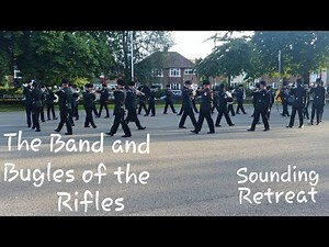 The Band and Bugles of the Rifles Sounding Retreat at Kneller Hall