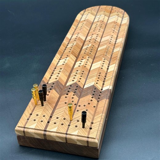 Wood Cribbage Board - 2 Player - Etsy