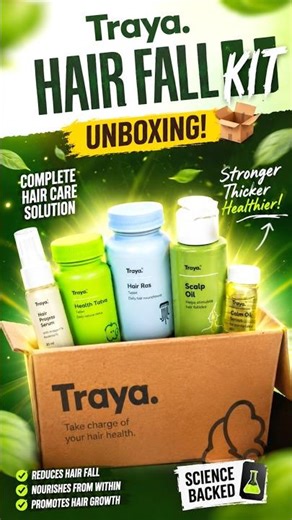 Traya First Kit Unboxing | Traya Hair Fall Kit Stage 4 Unboxing | What Traya Gives in their 1st Kit✅