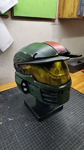Jerome-092 helmet finished!! From Halo Wars 3D printed, visor vacuum formed and texturized #Halo #Jerome #Jerome092 #HaloWars #HaloWarsCosplay #HaloWarsHelmet #JeromeHelmet #RedTeam #HaloProps #HaloCosplay #HaloWars2 #HaloSpotlight | Jerverant Cosplay