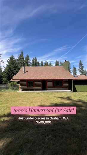 True historic home! This is such a cool property and would be perfect for someone looking to homestead and set up a little farmers stand on property. $698,000 4 bedrooms 3 baths 2,072 SF 4.76 acres Listed By: Nicole Oliver with PNW Realty #realestate #tacomarealtor #hometour #jblm #tacoma