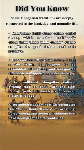 Ancient Mongolian Traditions Still Practiced Today 🇲🇳 | Did You Know?