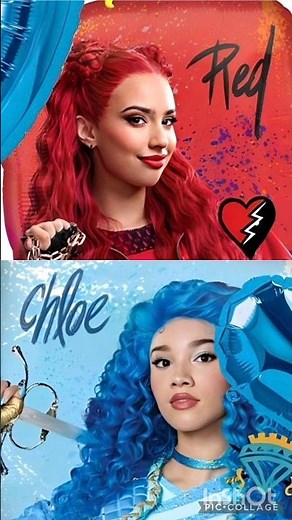 Disney Descendants Red VS. Chloe ❤️💙 #disneydescendants