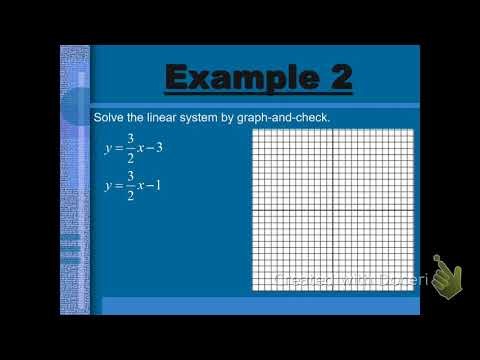 Systems of linear equations by graphing part 2 A1.5.1.3