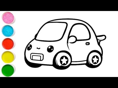 Cute Car Drawing, Painting & Coloring For Kids and Toddlers_ Kids Art