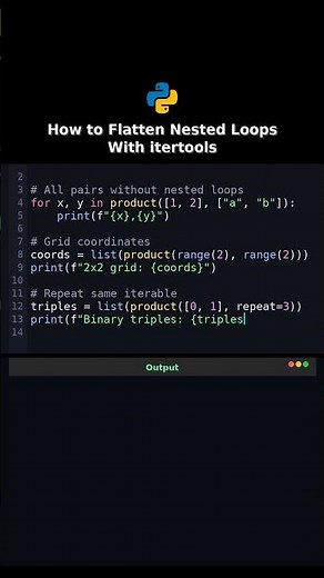 How to Flatten Nested Loops With itertools #product