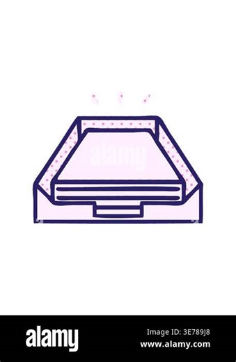 pressure popping animation of comic book style cartoon of a paper stack in tray Stock Video Footage - Alamy