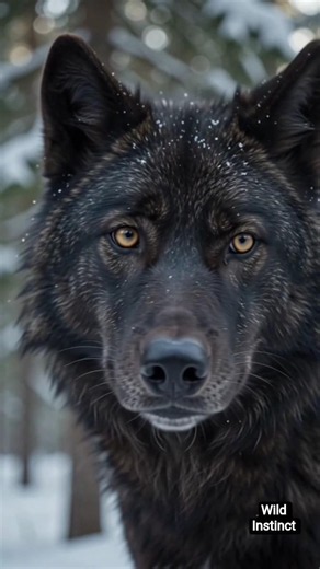 Rare Snow Black Wolf in the Forest | Stunning Wildlife Documentary 4K 🐺❄️