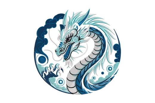 Dragon Embroidery Design, Mystic Dragon Machine Embroidery Design, Chinese Dragon Embroidery File, Cute Dragon Embroidery Pattern. - Etsy