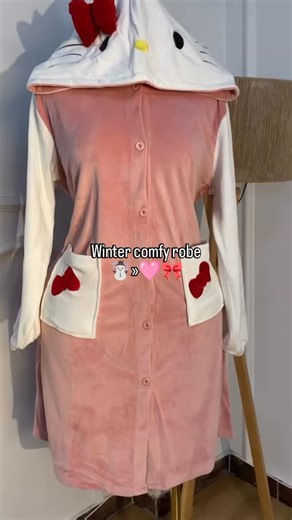 Winter comfy long robe ☃️🩷🎀🥝 Order now 💌 #robe #comfy #Sleepwear | Lady's Need