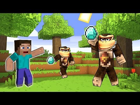 Minecraft but Donkey Kongs STEALS my DIAMONDS?!