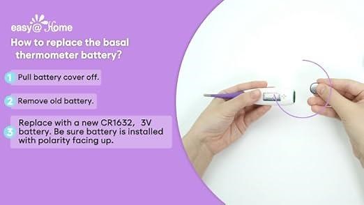 How to replace the basal thermometer battery?