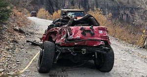 Video captures horrific moment Jeep flips down 'most dangerous road' in Colorado