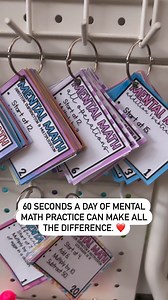 Take just a minute or two out of your day to practice mental math… it’s that easy and oh, so important. I read these cards orally, step by step, and when I’m done, I count down from three silently using my fingers. When my students see a closed fist, they share their answer in unison. So quick and simple, and kids actually love it! https://bit.ly/MentalMathTaskCards 👀 Why mental math? 🧠Increases Self-Confidence 🧠Increase Number Sense and Manipulation of Numbers 🧠Real-World Relevance 🧠Develo