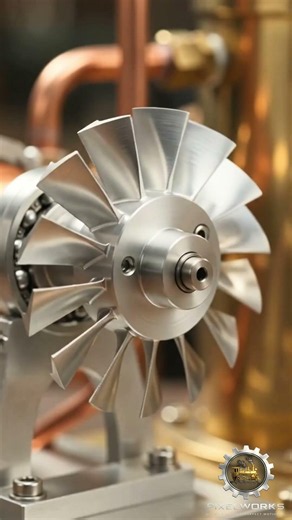 This Tiny Steam Turbine Generates Real Electricity! 🌪️⚡ | Mini Power Plant ASMR