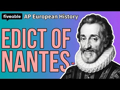 AP European History - Edict of Nantes & Religious Toleration