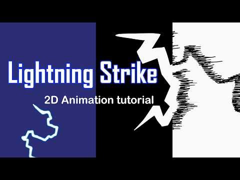 Lightning Strike Effect | 2D Animation | grease pencil